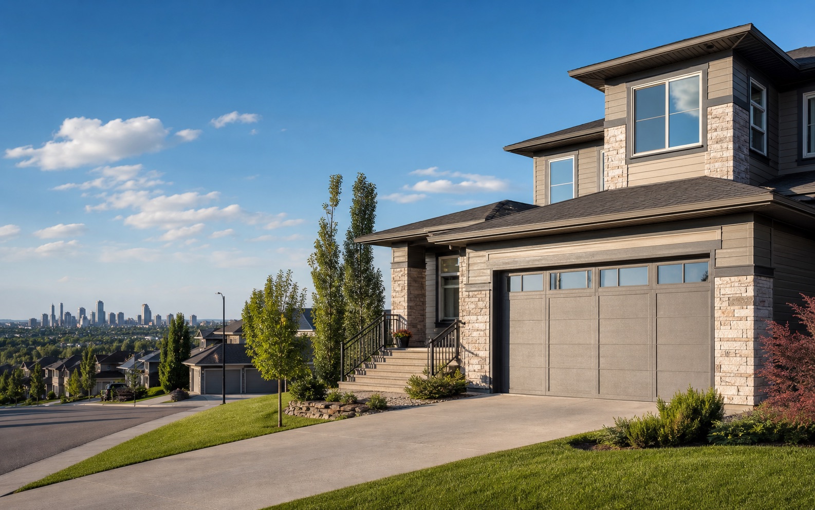 Calgary residential home with city view