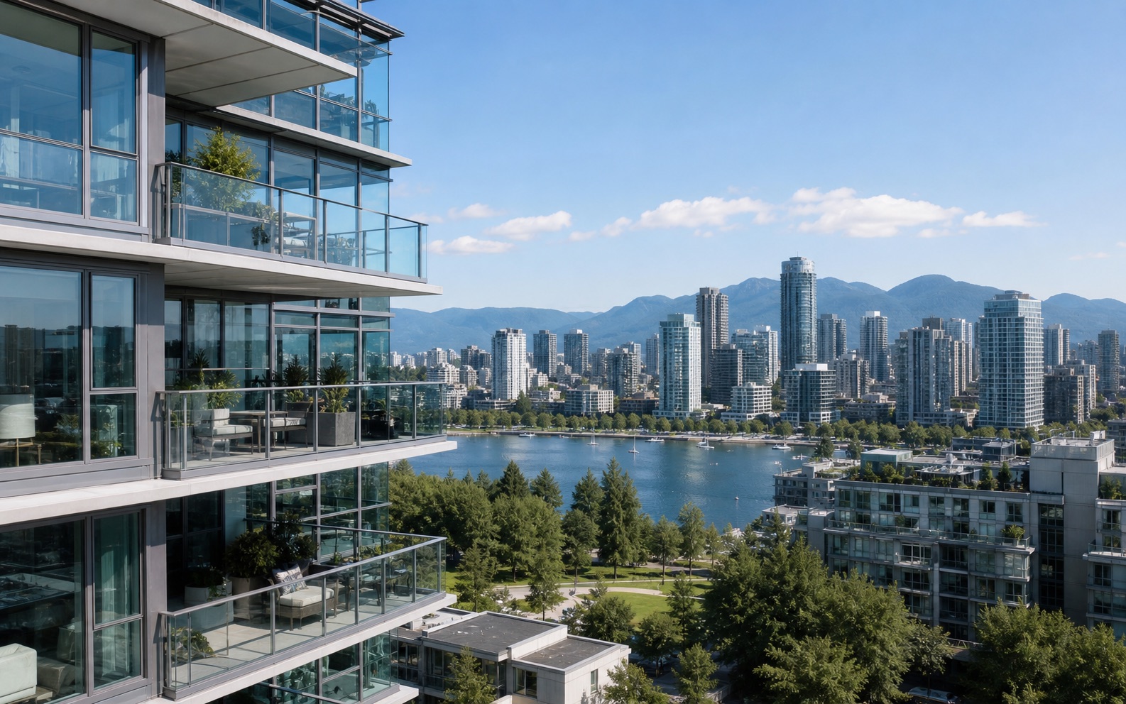 Vancouver downtown condo view